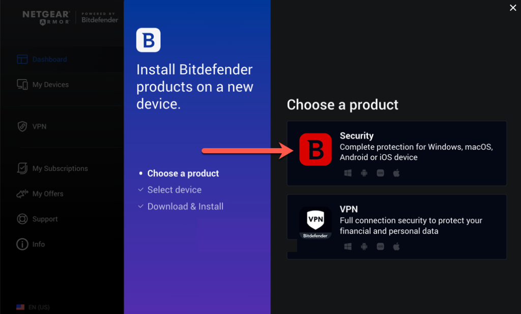 Installer Bitdefender Antivirus for Mac avec NETGEAR Armor
