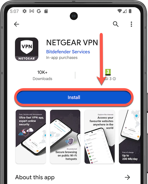 Installer Netgear vpn android